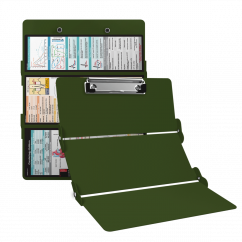 WhiteCoat Clipboard® Trifold - Army Green Cardiology Edition